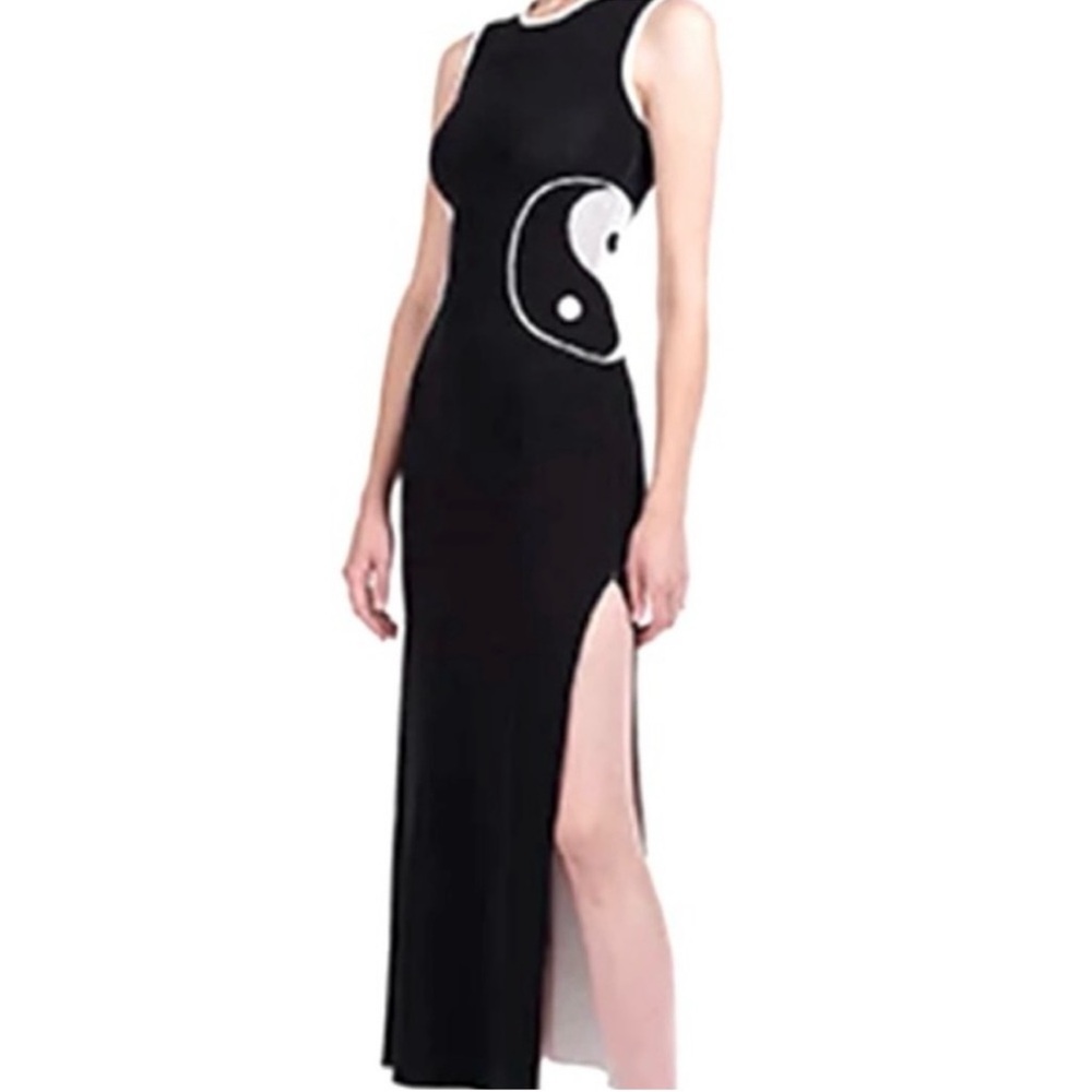 STAUD Yin Yang Dae Knit Maxi Dress